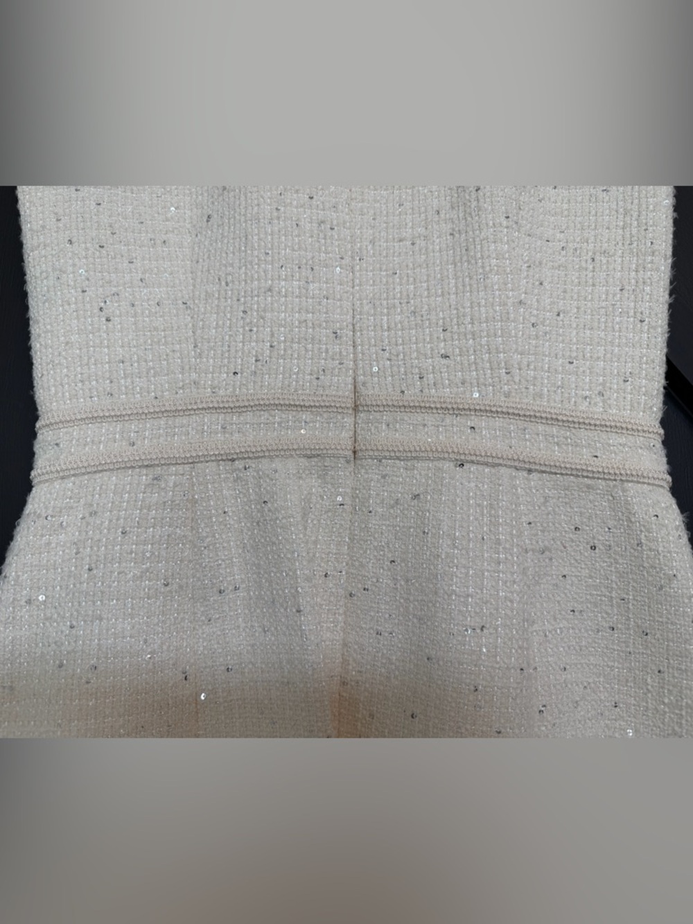 NWT Veronica Beard Julie Embellished Tweed Mini Dress in Off-White, Size 6 - Picture 13 of 15